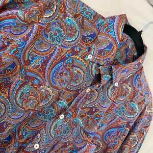 Alan Flusser Shirt Men’s Size Small Long‎ Sleeve Dress Button Down